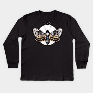 Skull moth Kids Long Sleeve T-Shirt